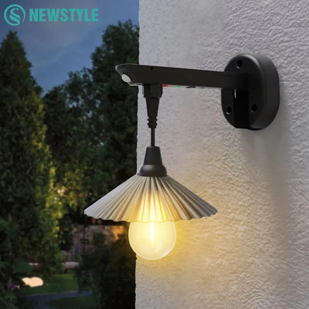Solar Powered Motion Sensor Wall Light Bulb for Outdoor Garden Waterproof Solar Yard Lamp, Support USB Charging - 2
