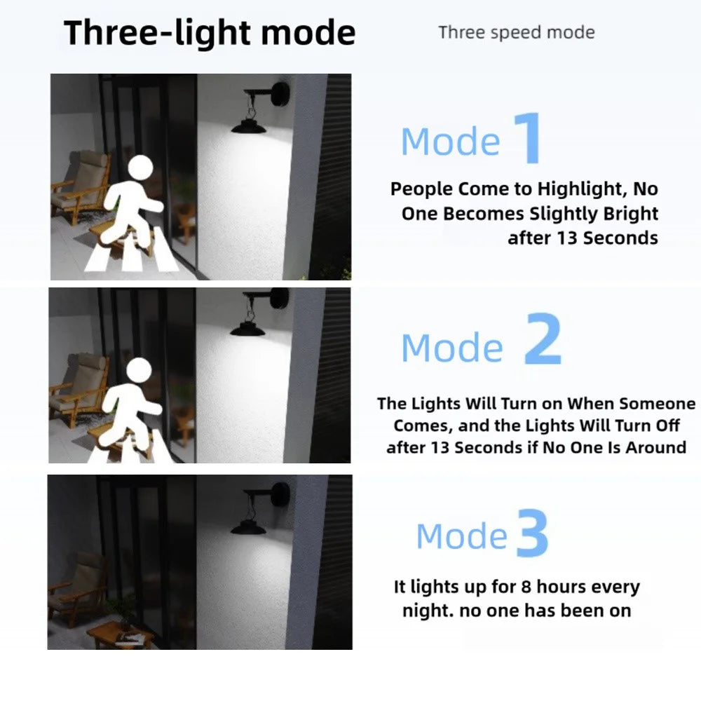 Solar Powered Motion Sensor Wall Light Bulb for Outdoor Garden Waterproof Solar Yard Lamp, Support USB Charging - 4