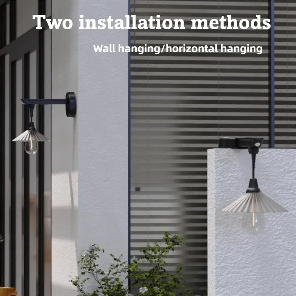 Solar Powered Motion Sensor Wall Light Bulb for Outdoor Garden Waterproof Solar Yard Lamp, Support USB Charging - 6