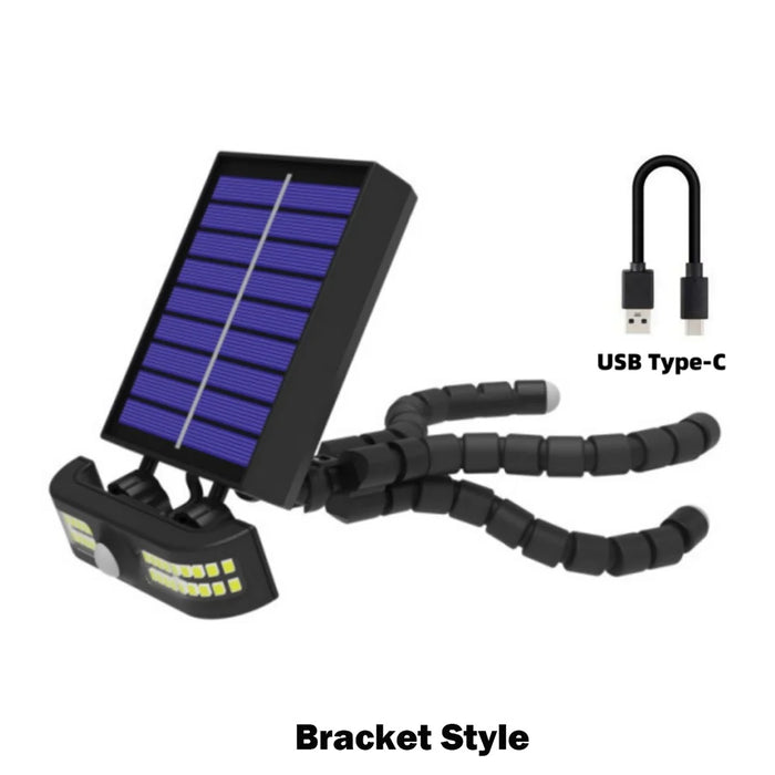 TJ-105 Solar Powered Light with Octopus Tripod 40 LED Motion Sensor Garden Solar Lamp, Support USB Charging - 6