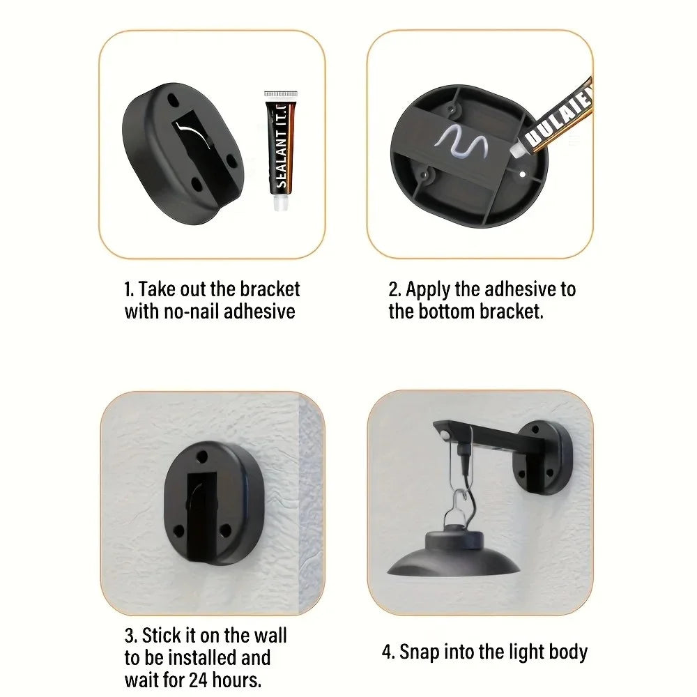 Outdoor Solar Pendant Light Motion Sensor USB Rechargeable Waterproof Garden Yard LED Lamp - White Light - 5