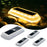 TS-G7106 4Pcs Solar Ground Lights 3000K Warm White Waterproof Long Strip Lamp for Garden Pathway Deck - 1