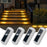 TS-G7106 4Pcs Solar Ground Lights 3000K Warm White Waterproof Long Strip Lamp for Garden Pathway Deck - 2
