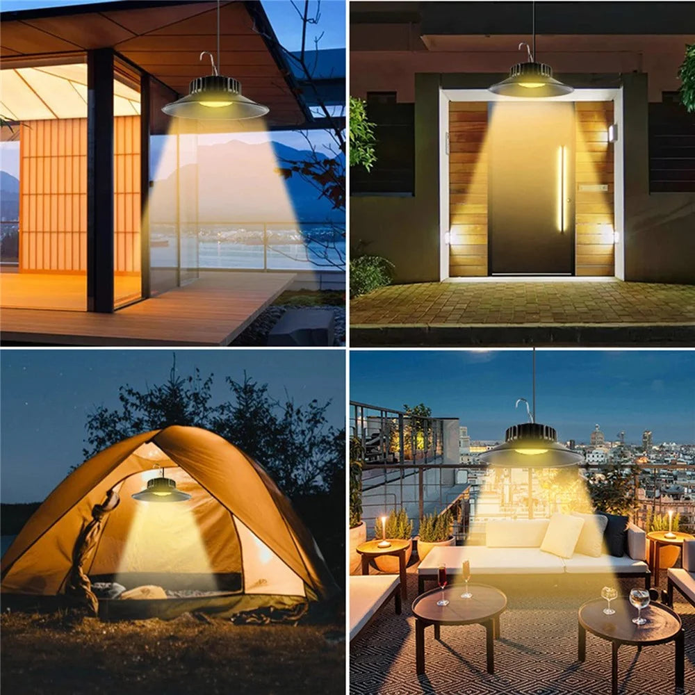 TS-S4401 Waterproof Solar Pendant Light for Outdoor Patio 3 Color Temperatures Garage Lamp with Remote Control - 6