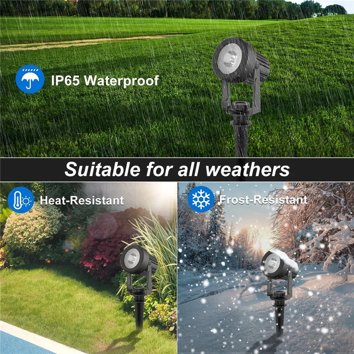 TS-S4205-6H 6 in 1 Outdoor Solar Ground Spotlight IP65 Waterproof High Power Garden Landscape Light - Warm Light - 4