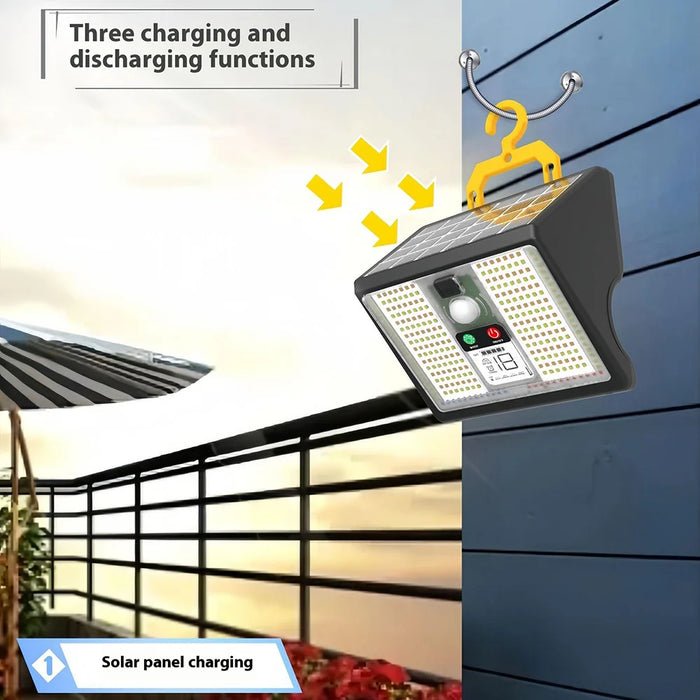 TX288 Solar Wall Light 288 LED Motion Sensor 5400mAh Battery Waterproof Garden Security Lamp for Home/Yard Lighting - 3