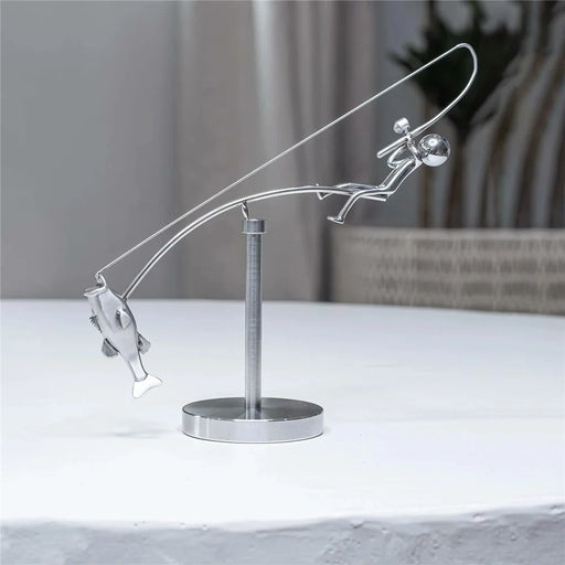 Fisherman Fishing Balance Artistic Crafts Home Decoration Display Model for Living Room / Study Room - 2