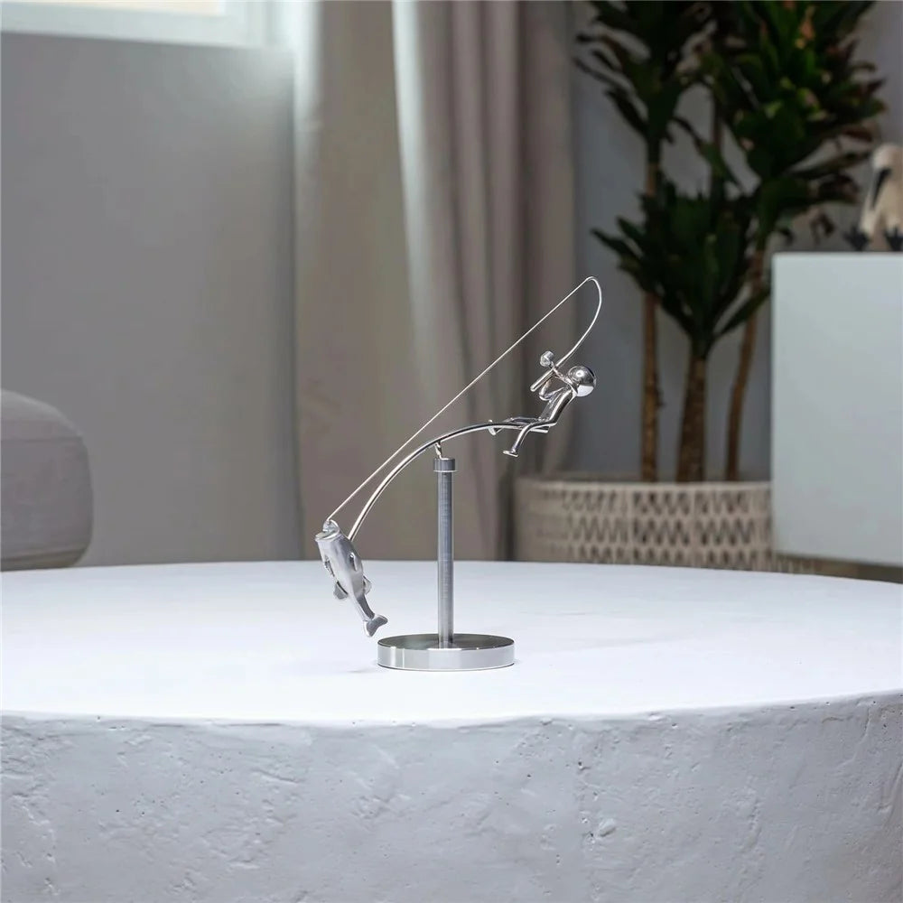 Fisherman Fishing Balance Artistic Crafts Home Decoration Display Model for Living Room / Study Room - 3