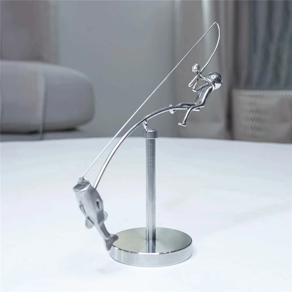 Fisherman Fishing Balance Artistic Crafts Home Decoration Display Model for Living Room / Study Room - 4
