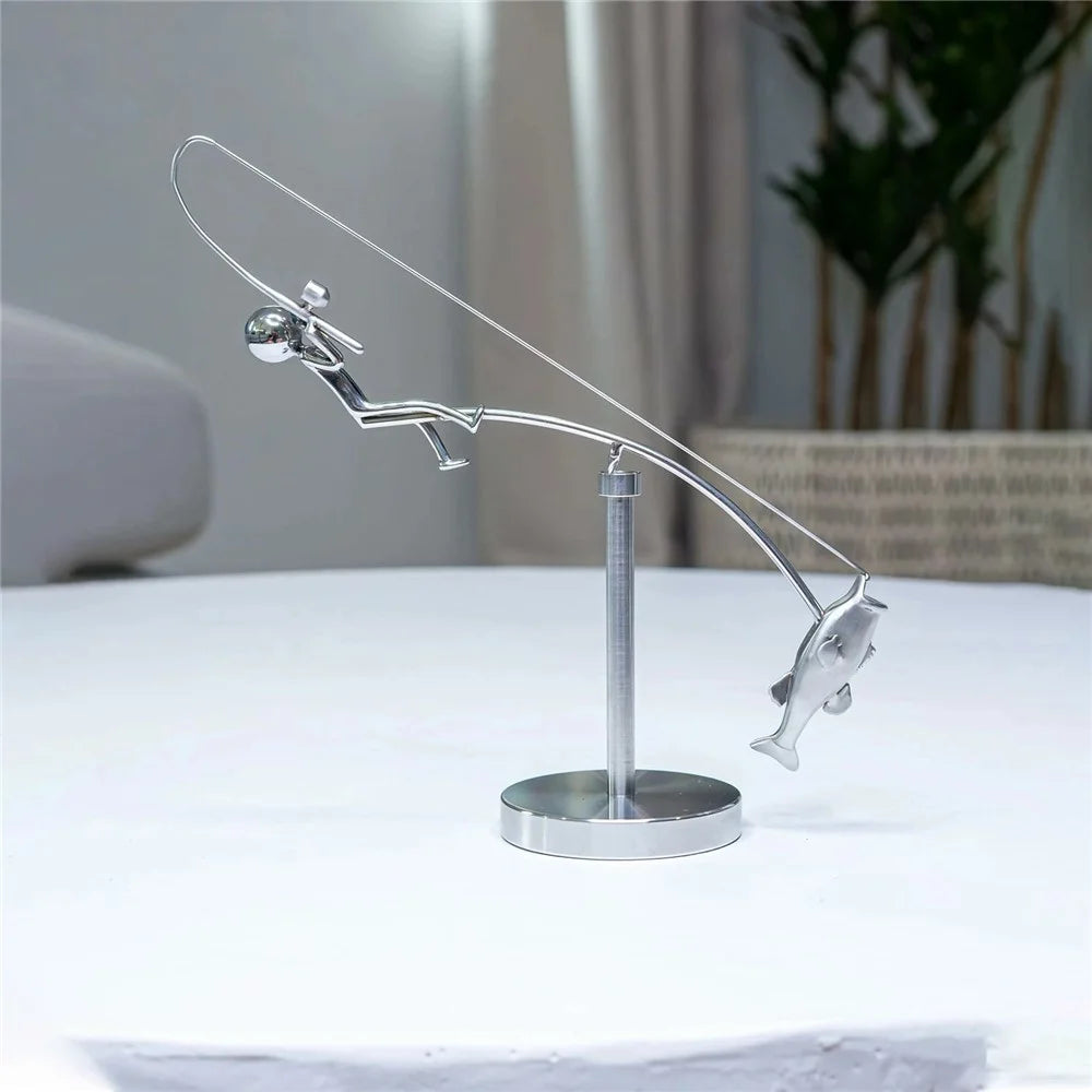 Fisherman Fishing Balance Artistic Crafts Home Decoration Display Model for Living Room / Study Room - 6