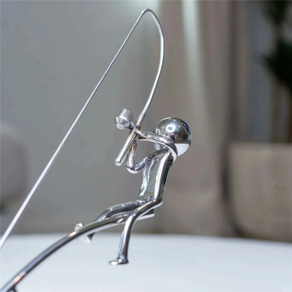 Fisherman Fishing Balance Artistic Crafts Home Decoration Display Model for Living Room / Study Room - 7