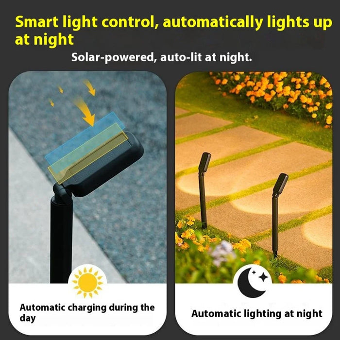 Solar Powered Lawn Light 120 Degree Adjustable Outdoor Garden Stake Spotlight Landscape Decorative Lamp - 6