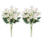 2Pcs Artificial Chrysanthemum Bouquet Fake Flowers Arrangement Wedding Party Decoration - White - 1