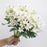2Pcs Artificial Chrysanthemum Bouquet Fake Flowers Arrangement Wedding Party Decoration - White - 2