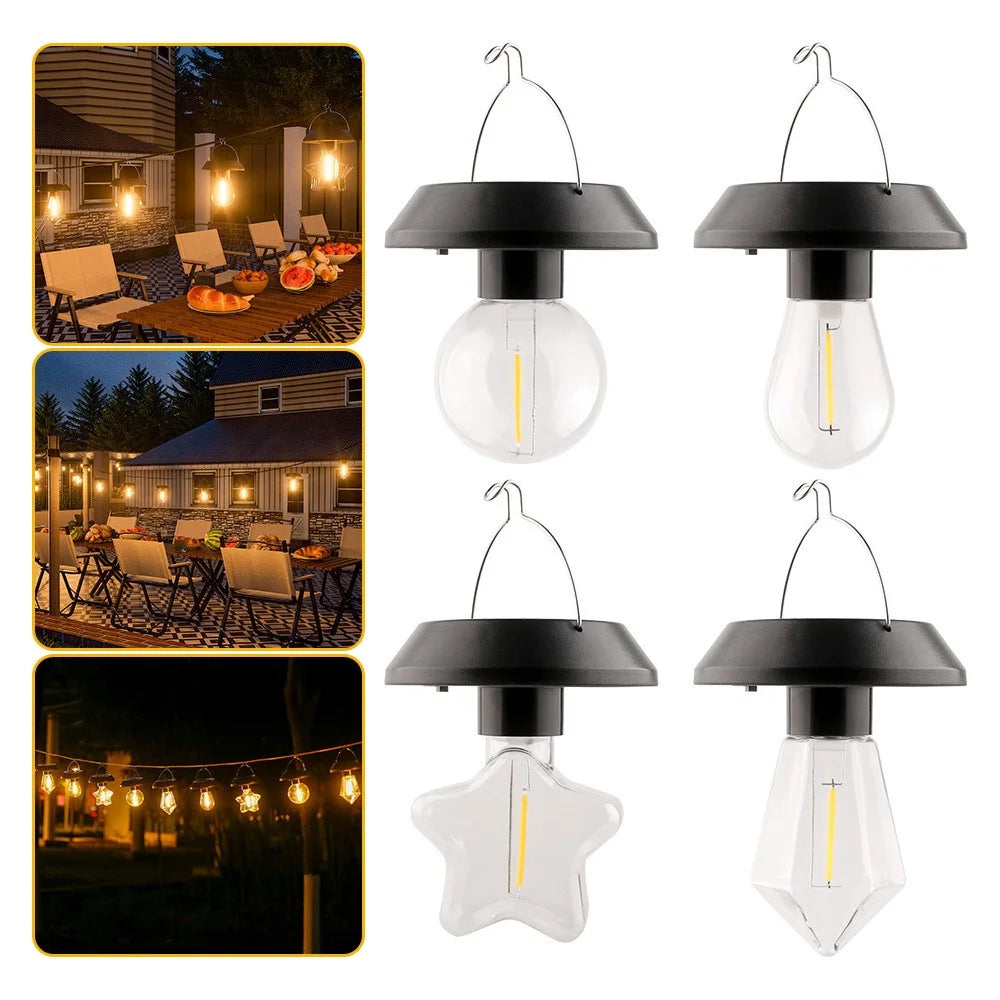 Solar Powered Tungsten Filament Hanging Lantern Waterproof Outdoor Pendant Light for Patio Garden - 2502-1 - 6