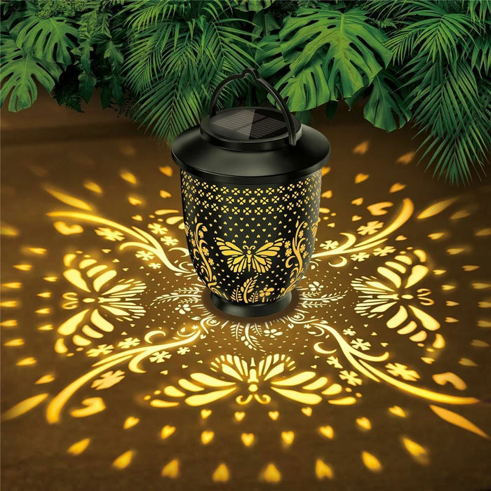 YY-502-505 Solar Powered Projection Light Garden Lawn Atmosphere Hollow Lantern Outdoor Animal Shadow Lamp - Bird - 7