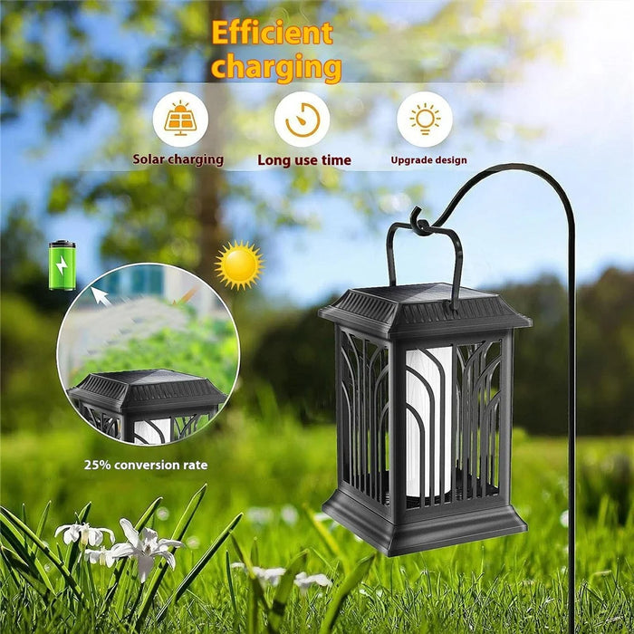 YY-91006C Solar Powered Light Flame Effect Lantern Garden Lawn Lights Decorative Landscape Lamp Outdoor Waterproof - 4