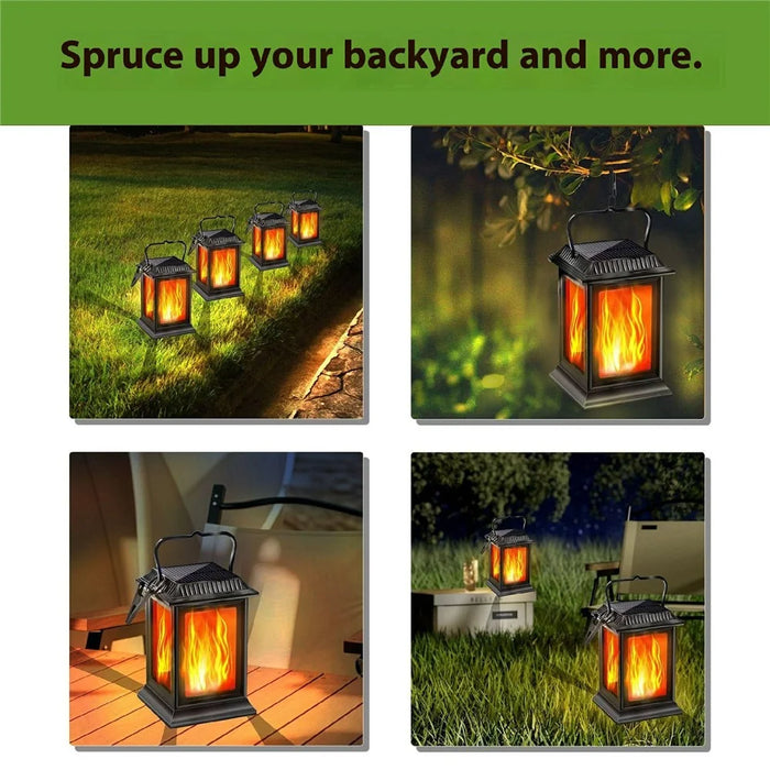 YY-91006D Solar Flame Light Garden Lawn Courtyard Landscape Hanging Lamp Outdoor Decorative Lighting IP65 Waterproof - 5