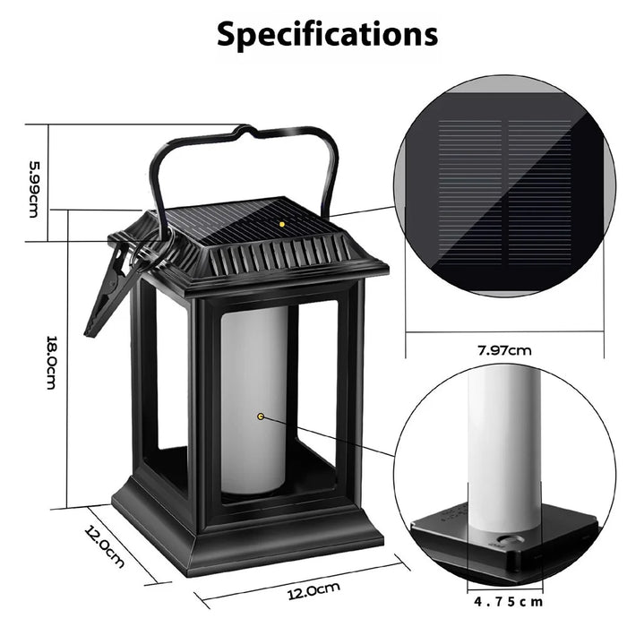 YY-91006D Solar Flame Light Garden Lawn Courtyard Landscape Hanging Lamp Outdoor Decorative Lighting IP65 Waterproof - 7
