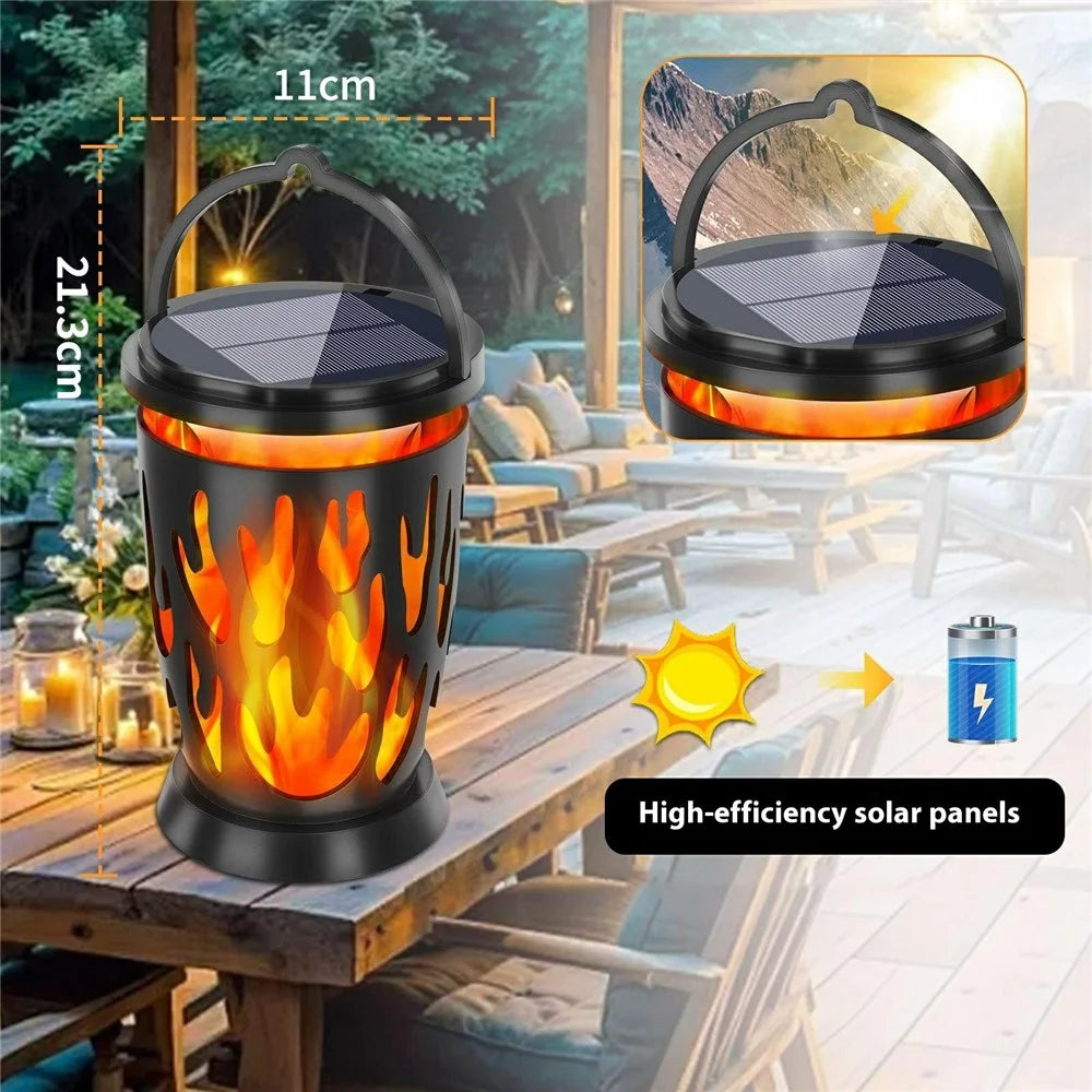 YY-9605-10-1F Solar Flame Light Water Drop Hanging Light Garden Lawn Patio Landscape Pendant Lamp for Outdoor Decoration - 5