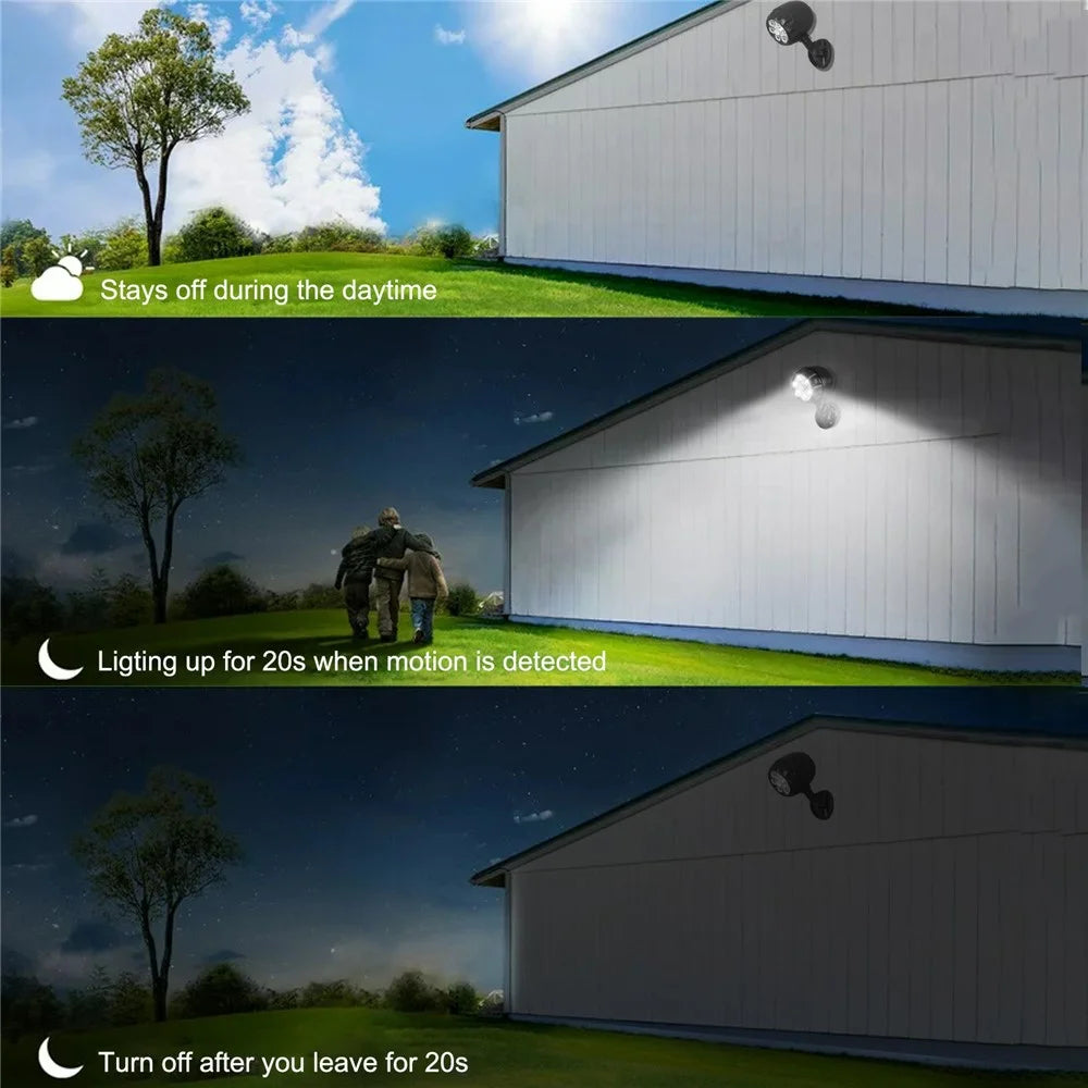 YY-4018-6 Motion Sensor Wall Light LED Outdoor Spotlight Garden Lighting Floodlight for Patio / Pathway - 3