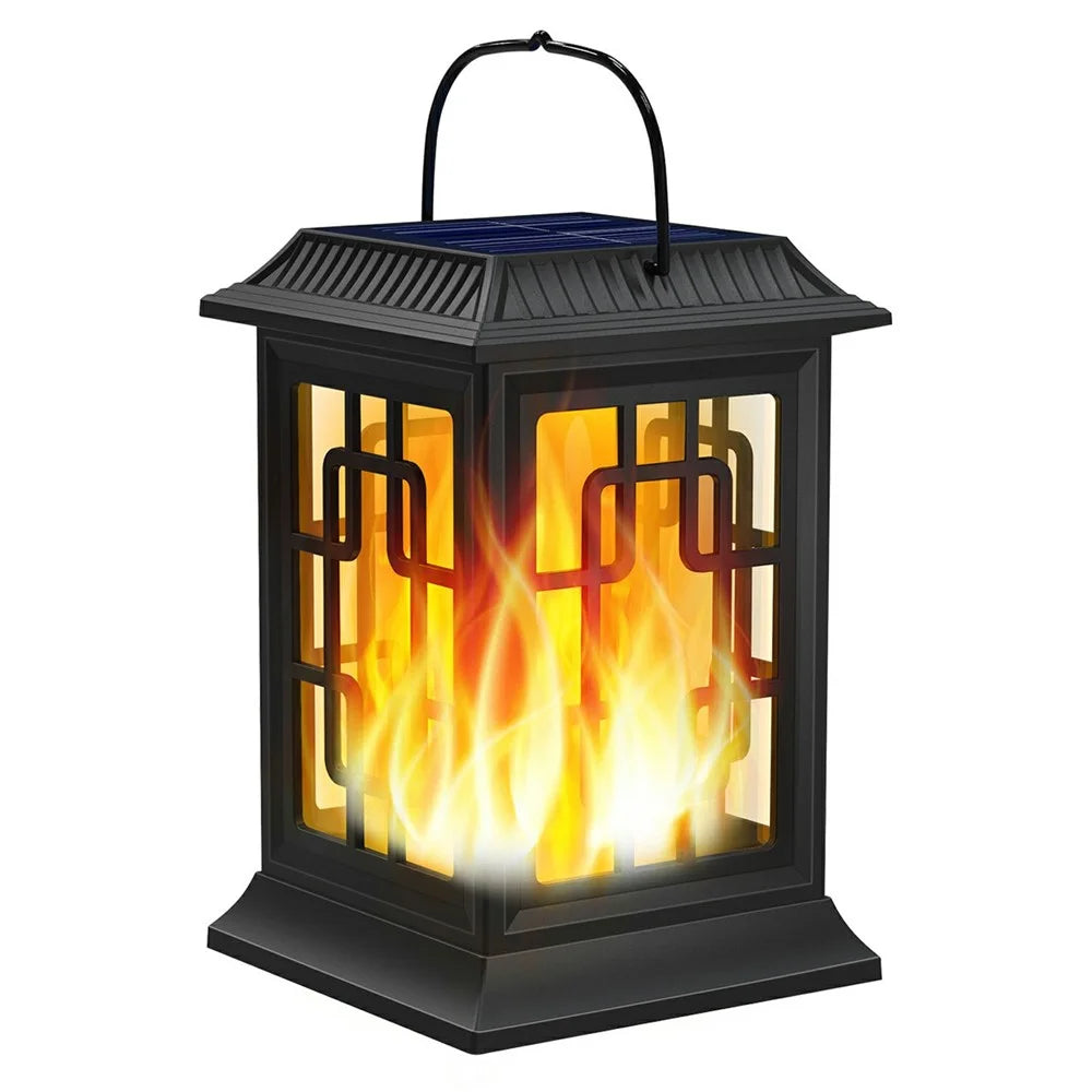 YY-91006 Solar Flame Light Hanging Lantern for Garden Lawn Patio Landscape Decoration Outdoor Waterproof LED Lamp - 1