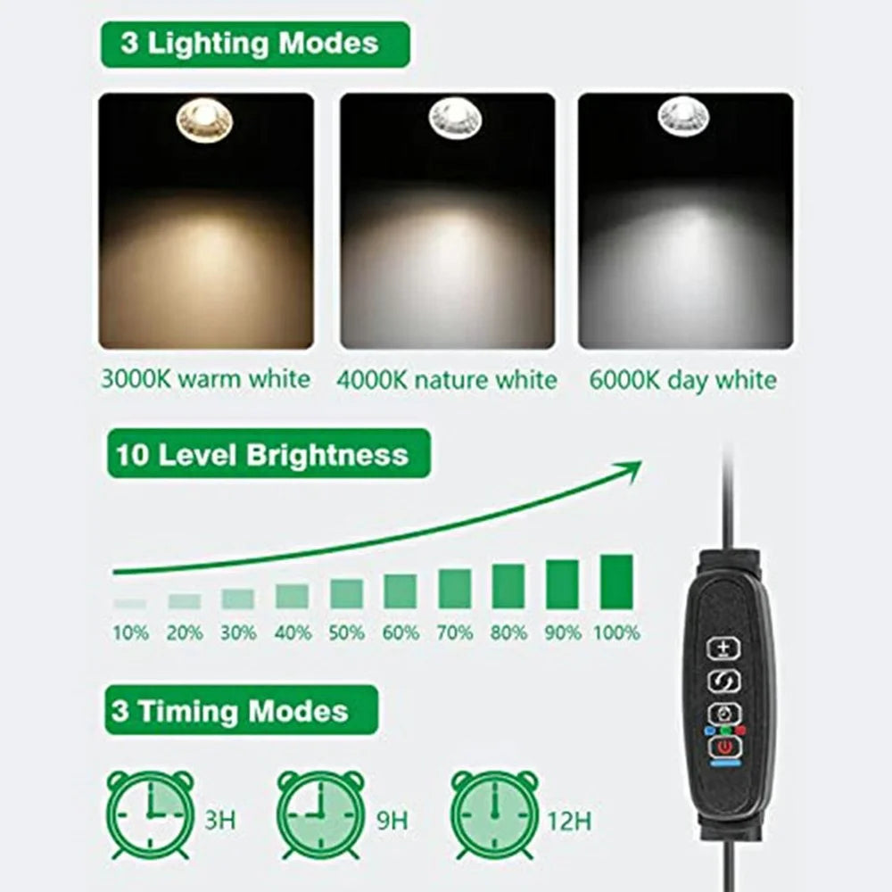 USB Powered 3W Ground Light Adjustable Color Temperatures Dimmable LED Spotlight with Timer for Outdoor Garden - EU Plug - 3