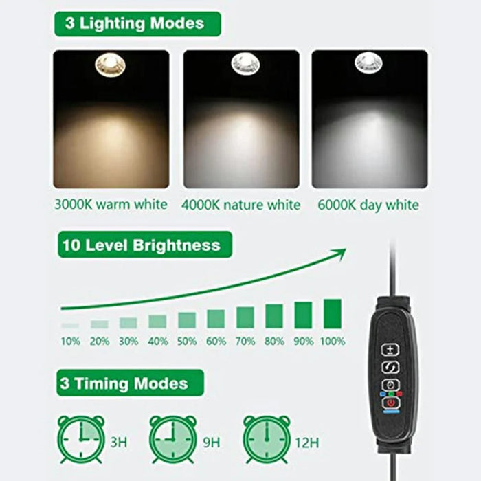 USB Powered 5W Ground Light Adjustable Color Temperatures Dimmable LED Spotlight with Timer for Outdoor Garden - EU Plug - 3