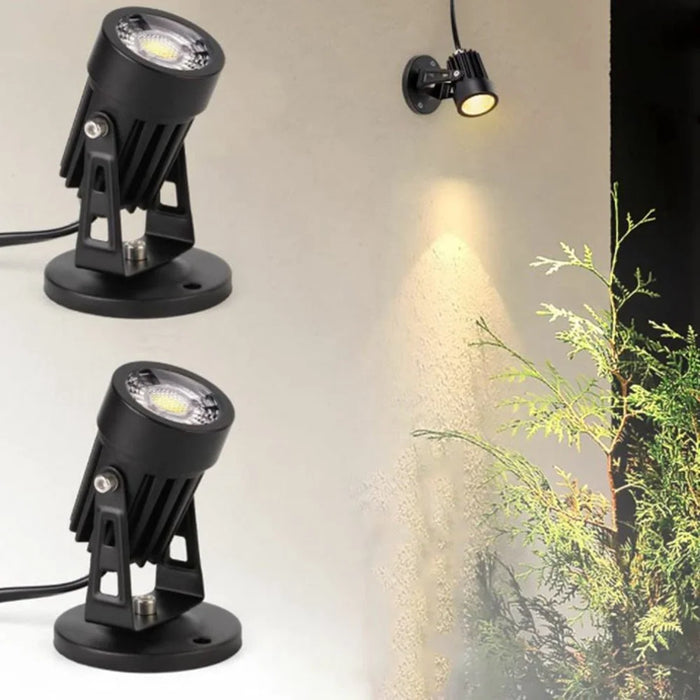 USB Powered 5W Ground Light Adjustable Color Temperatures Dimmable LED Spotlight with Timer for Outdoor Garden - EU Plug - 7