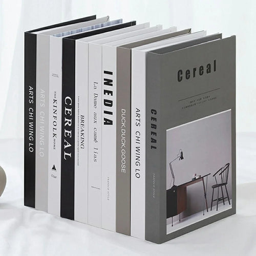 10Pcs Decorative Faux Books Modern Minimalist Design Prop Books for Home Decor / Staging / Display - 1