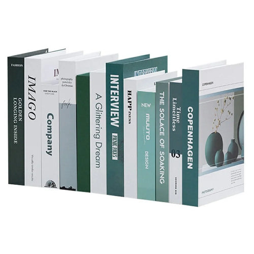 12Pcs Style A Decorative Faux Books Modern Minimalist Home Decor Prop Books for Staging / Display - 1