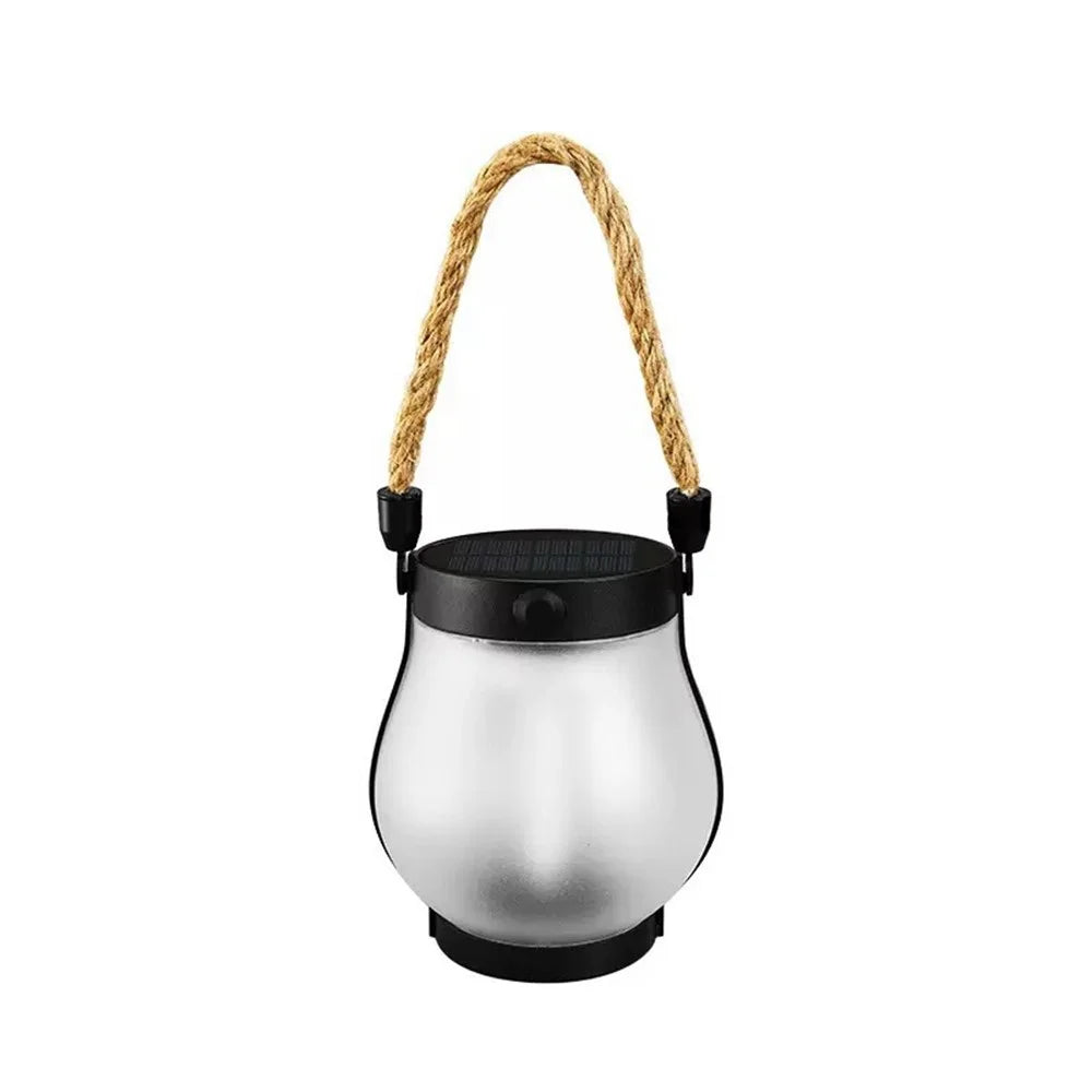 Solar Powered Flame Light Rope Hanging Outdoor Camping Lantern Garden Decor Lamp - 2