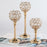 Crystal Candle Holder Decorative Centerpiece For Hotel Home Dining Table Elegant Ambiance Large Size - Gold - 5