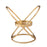 Iron Candle Holder Romantic Candlelight Dinner Prop Decorative Craft Candlestick for Table  /  Living Room  /  Restaurant - Gold - 1