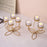 3 Candelabra Candle Holder for Tabletop Decoration Iron Candle Stand Candlestick - Gold - 2