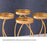 5 Candelabra Candle Holder for Tabletop Decoration Iron Candle Stand Candlestick - Gold - 2