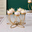 5 Candelabra Candle Holder for Tabletop Decoration Iron Candle Stand Candlestick - Gold - 3