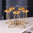 5 Candelabra Candle Holder for Tabletop Decoration Iron Candle Stand Candlestick - Gold - 4