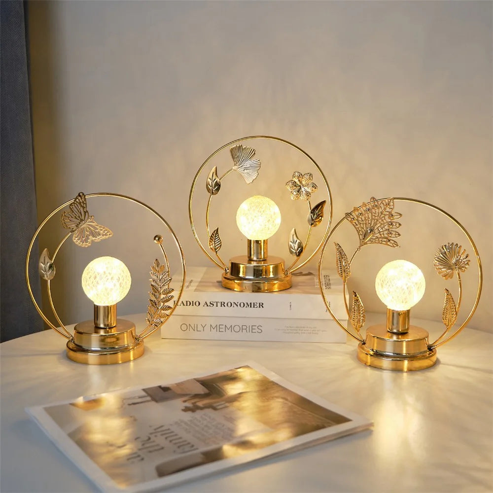 Nordic Style Night Light Decorative Table Ornament Healing Romantic Bedroom Gift Desk Lamp - Butterfly - 3