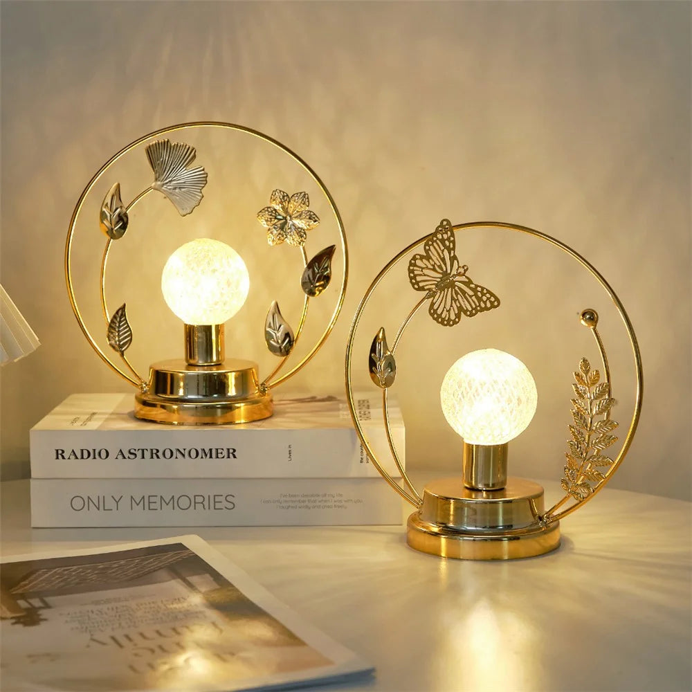 Nordic Style Night Light Decorative Table Ornament Healing Romantic Bedroom Gift Desk Lamp - Butterfly - 6