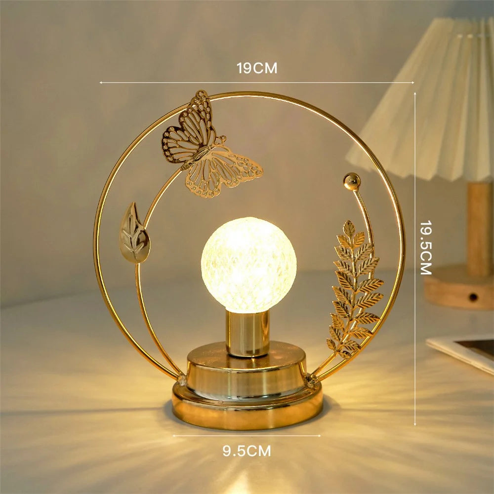 Nordic Style Night Light Decorative Table Ornament Healing Romantic Bedroom Gift Desk Lamp - Butterfly - 7