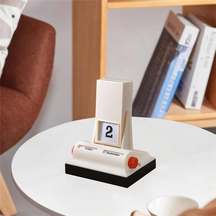Retro Flip Perpetual Calendar Creative Plastic Minimalist Date Display Desktop  Decoration - 6