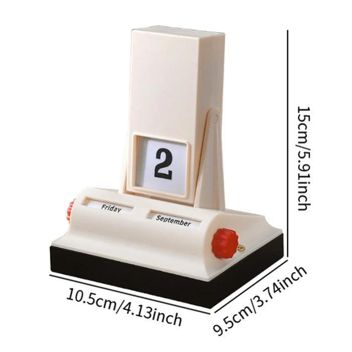 Retro Flip Perpetual Calendar Creative Plastic Minimalist Date Display Desktop  Decoration - 7