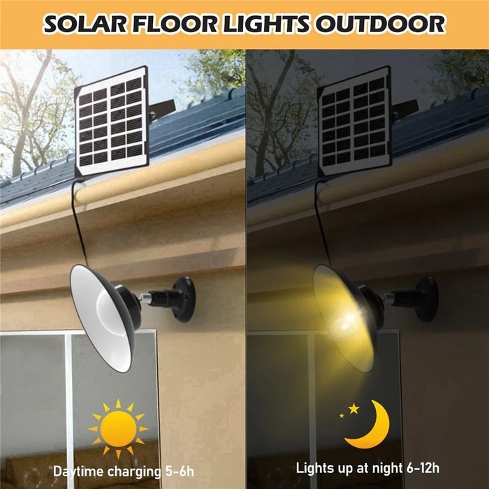 Double Head Solar Outdoor Wall Light with Remote Control Motion Sensor Lamp for Garden / Garage / Patio - 2