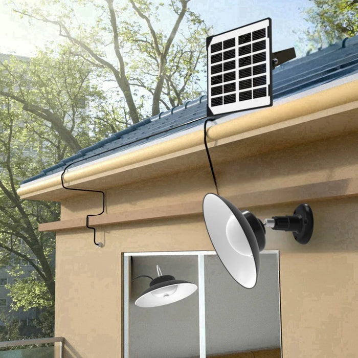 Double Head Solar Outdoor Wall Light with Remote Control Motion Sensor Lamp for Garden / Garage / Patio - 7