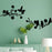 2Pcs Metal Birds Wall Art Decor Leaves and Flowers Branch Sculpture for Home Garden - Black - 4