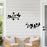 2Pcs Metal Birds Wall Art Decor Leaves and Flowers Branch Sculpture for Home Garden - Black - 7