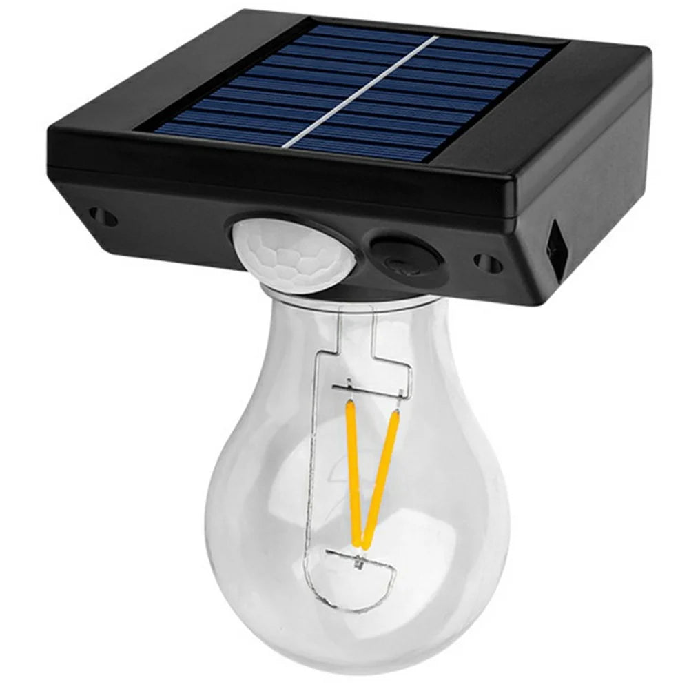 Single Solar Tungsten Filament Bulb Light Outdoor Motion Sensor Wall Light Solar Powered LED Lamp - 1