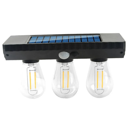 3 Solar Tungsten Filament Bulb Light Outdoor Motion Sensor Wall Light Solar Powered LED Lamp - 1