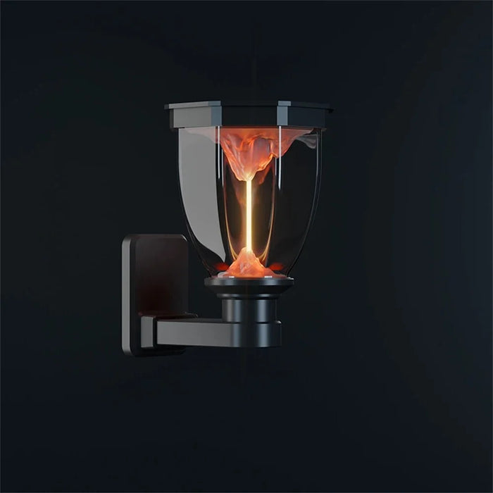 Wall Mounted Flaming Mountain Effect Solar Light Waterproof COB Landscape Lamp for Garden  /  Patio  /  Pathway - 7
